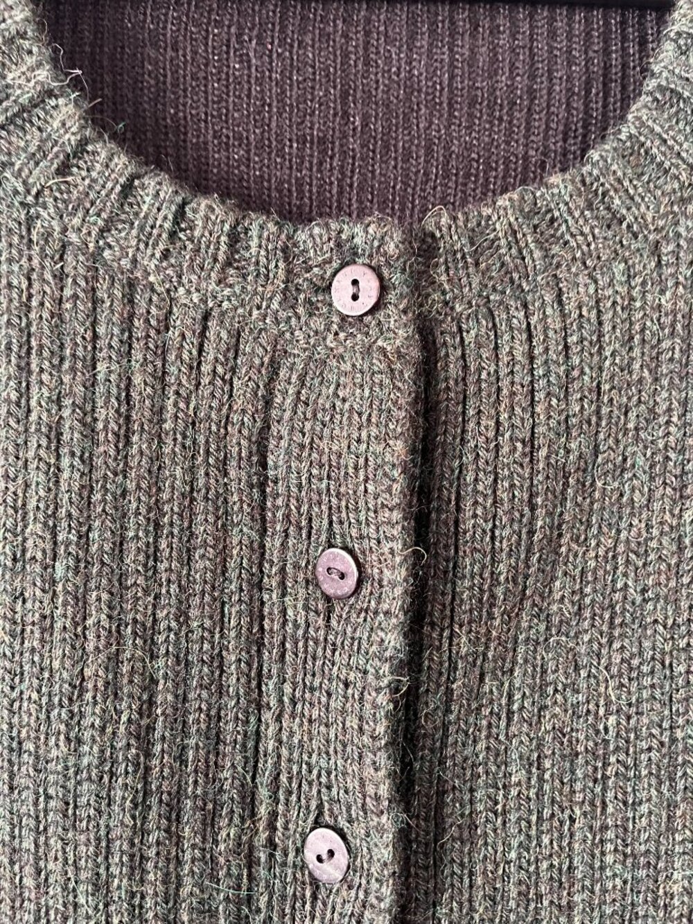 Eckhaus Latta Cardigan Black / Green Statement Knit Sweater - Picture 3 of 9